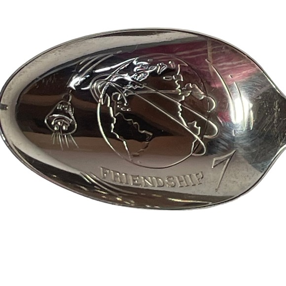 Vintage John F. Kennedy Friendship 7 Souvenir Collectable Spoon by WM Rogers 6" - Picture 4 of 10